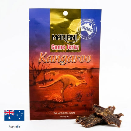PREMIUM AUSTRALIAN KANGAROO JERKY 50g | High Protein & Low Fat | Mariani