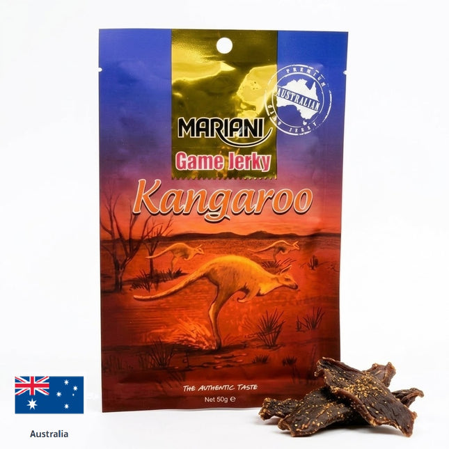PREMIUM AUSTRALIAN KANGAROO JERKY 50g | High Protein & Low Fat | Mariani