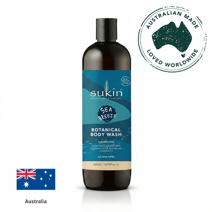 SUKIN SEA BREEZE BOTANICAL BODY WASH | 500 mL